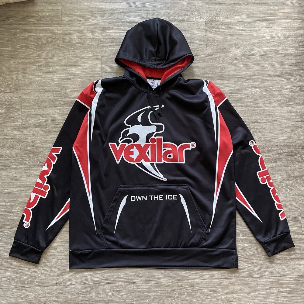 Vexilar Pro Staff Ice Fishing Jersey Men's 2XL Black Red Outdoors